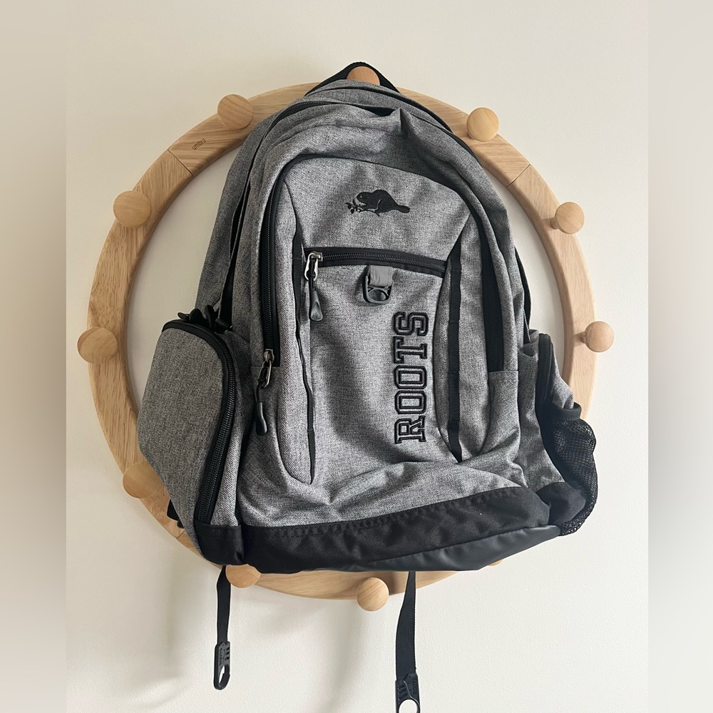 SOLD - Roots Backpack - lots of compartments!
